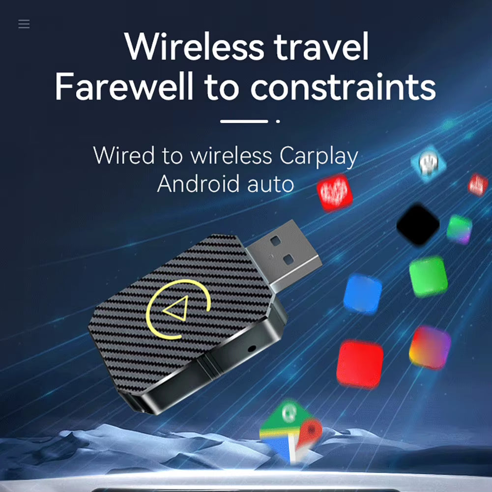 New 2 in 1 Wireless Carplay Android Auto Wireless Adapter Wifi BT5.0 Smart Dongle Plug and Play Wireless Mini Box Fast Connect